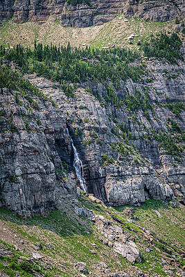 Mountain Waterfall Scene Wall Art