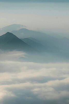 Mountain Photograph - Mountains In Clouds by Printed View