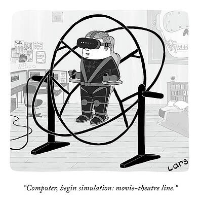 Computer Drawing - Movie Theatre Line by Lars Kenseth