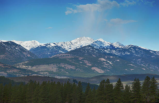 Wall Art featuring the photograph Mt Gardner In The Spring From Sun Mountain Trails By Omashte by Omaste Witkowski