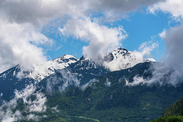 Wall Art featuring the photograph Mt Menzies As Seen From Alaskan Cruise In The Discovery Passage by Steven Heap