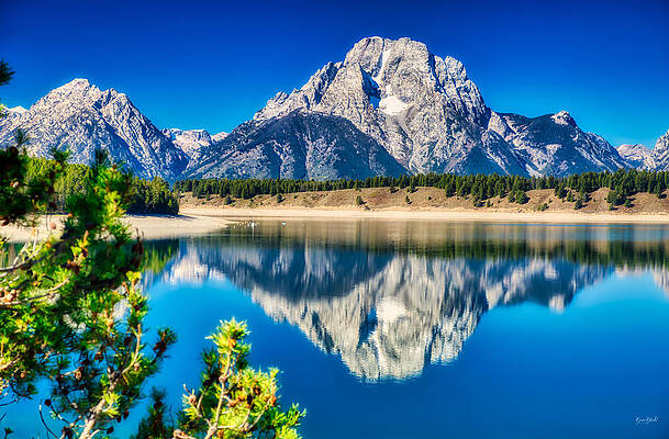 Mountain Photograph - Mt Moran In The Grand Tetons by Bruce Block