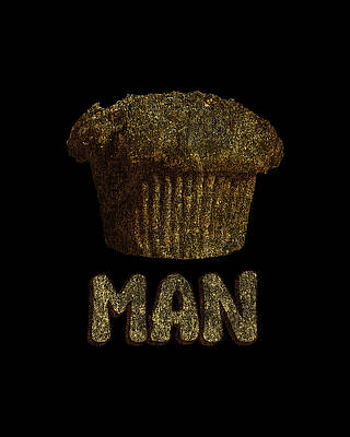 Cool Wall Art featuring the digital art Muffin Man Retro by Flippin Sweet Gear