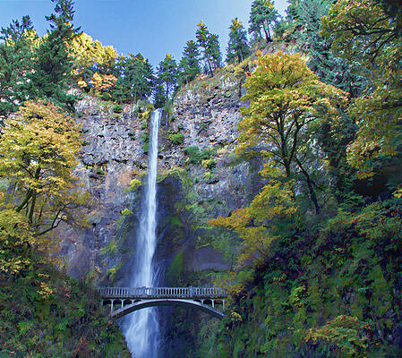 Waterfall Photograph - Multnomah Falls 1 by Barbara Siegel