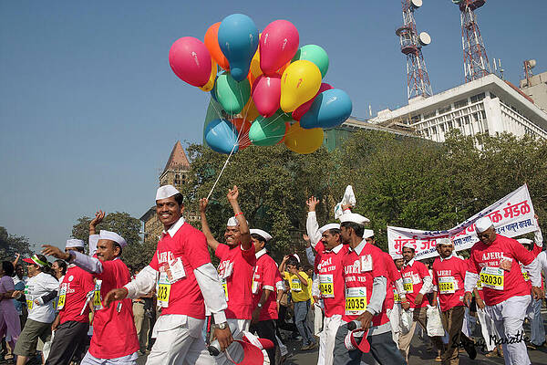 Wall Art featuring the photograph Mumbai Dabbawalas by Sanjay Marathe