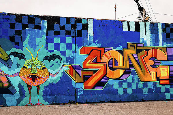 Wall Art featuring the photograph Mural Mile - Blue Animation by Robert Niemeier