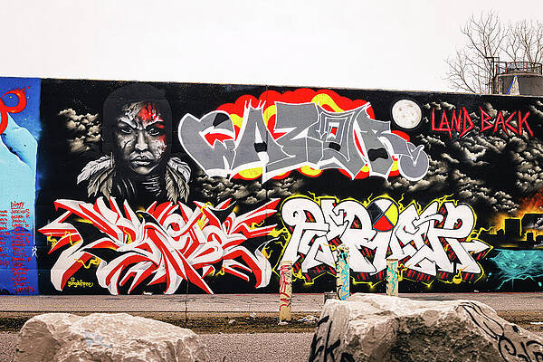 Wall Art featuring the photograph Mural Mile - Night Sky by Robert Niemeier