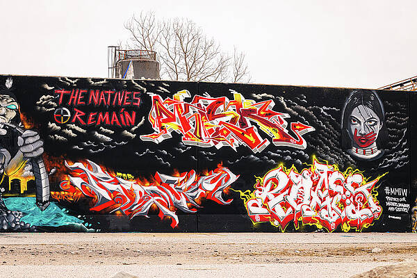 Wall Art featuring the photograph Mural - The Natives Remain by Robert Niemeier