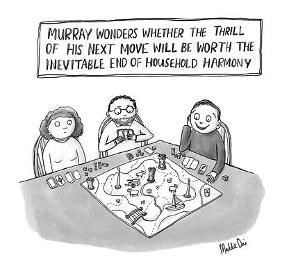 Family Board Game Decision Moment Wall Art