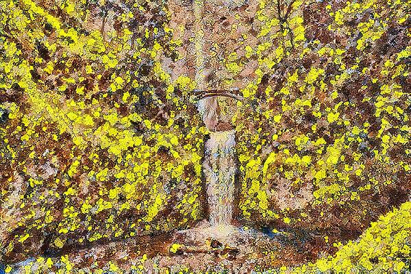 Wall Art featuring the photograph Mutlnomah Falls - Lichenized by Bruce Block