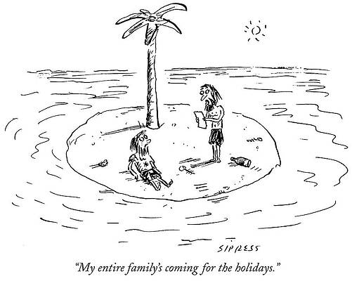 Alone Drawing - My Entire Family by David Sipress