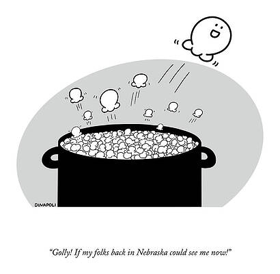 Joy Drawing - My Folks Back In Nebraska by Johnny DiNapoli