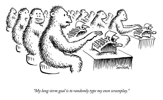 Monkey Drawing - My Long Term Goal by Sam Hurt