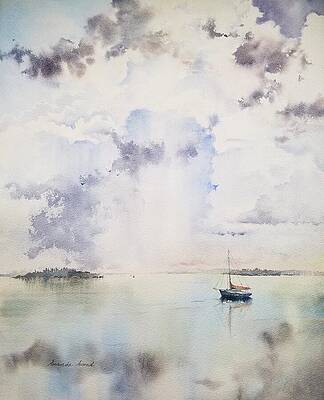 Wall Art featuring the painting My Mooring by Amanda Amend