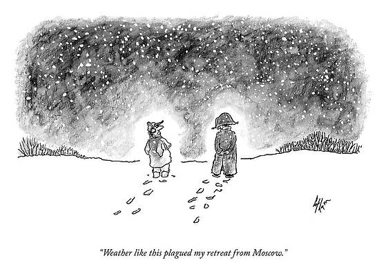 Two Figures in Snowy Landscape Wall Art