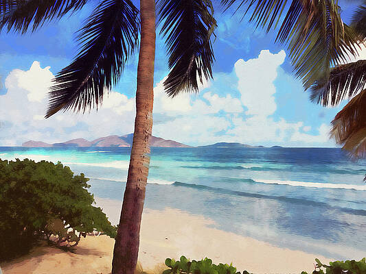 Summer Painting - My Tropical Heaven - 11 by AM FineArtPrints