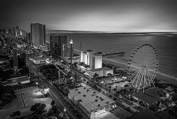 Myrtle Beach Sc Bw Print