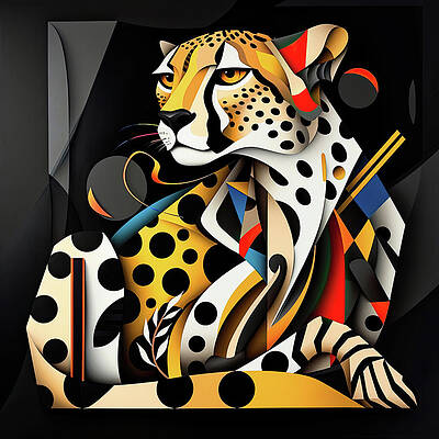 Digital Art - Cheetah 2 by Gian Smith