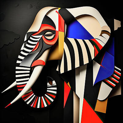 Digital Art - Elephant 7 by Gian Smith