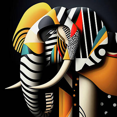Digital Art - Elephant 6 by Gian Smith