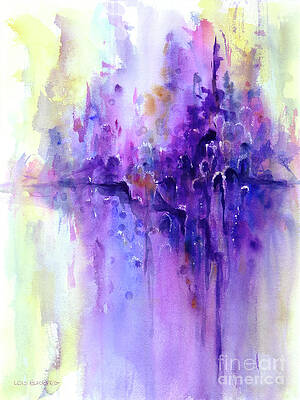 Wall Art featuring the painting Mystical Forest by Lois Blasberg