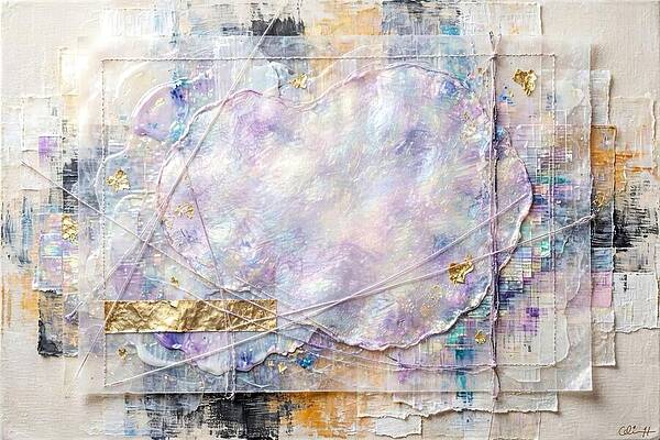 Mystical Iridescent Layered Composition Wall Art