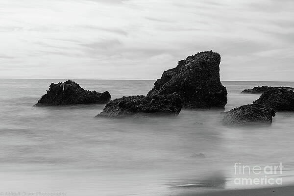 Cloud Photograph - Mystical Rocks In Black And White by Abigail Diane Photography