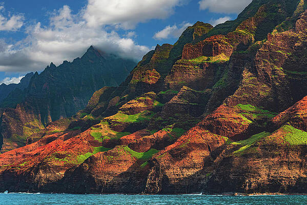 Beautiful Photograph - Na Pali Colored Cliffs - Kauai, Hawaii by Abbie Warnock