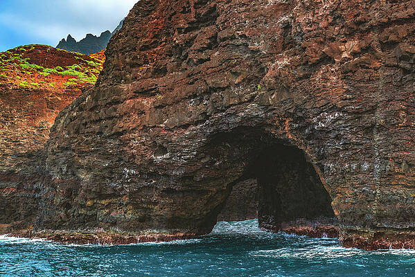 Paradise Photograph - Na Pali Sea Cave Entrance - Kauai, Hawaii by Abbie Warnock