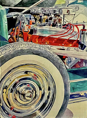 Watercolour Wall Art featuring the painting Nailhead Rod by Grant Nixon