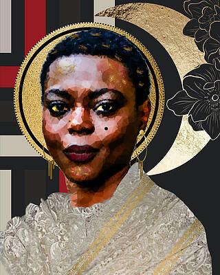 Wall Art featuring the mixed media Nambi by Canessa Thomas