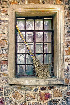 Serene Photograph - Nanjing Window With Broom by Steven Dos Remedios