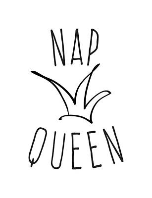 Queen Wall Art featuring the digital art Nap Queen by Flippin Sweet Gear