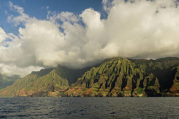 Hawaii Wall Art featuring the photograph NaPali Coast Shapes And Shore #3 by Nancy Gleason