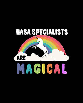 Rainbow Wall Art featuring the digital art Nasa Specialists Are Magical by Flippin Sweet Gear