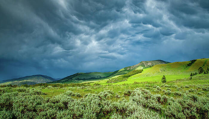 Vibrant Wall Art featuring the photograph Nature's Drama In Big Sky Country by Marcy Wielfaert