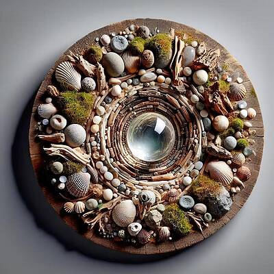 Fantasy Wall Art featuring the digital art Nature With Crystal Ball #1 by Colin Hardman
