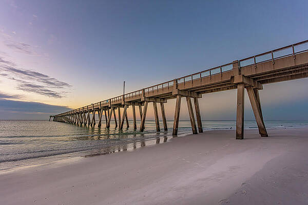 Florida Photograph - Navarre Sunris Pier by Chris Spencer