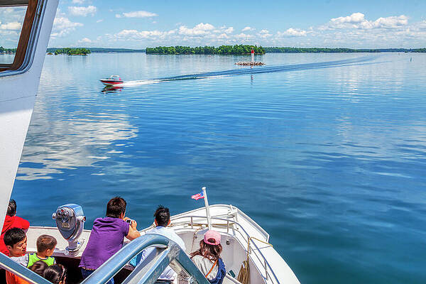 Wall Art featuring the photograph Navigating St. Laurent River At Thousand Islands by Tatiana Travelways