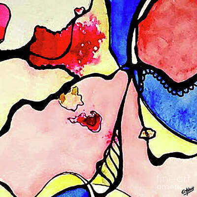 Modern Wall Art featuring the mixed media Nbs2421 by Eileen Kelly