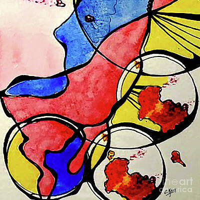 Modern Wall Art featuring the mixed media Nbs2422 by Eileen Kelly