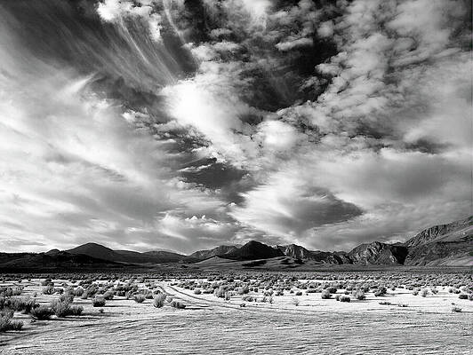 Wall Art featuring the photograph Near The Intersection Of God And The Eastern Sierras BW by Joe Schofield
