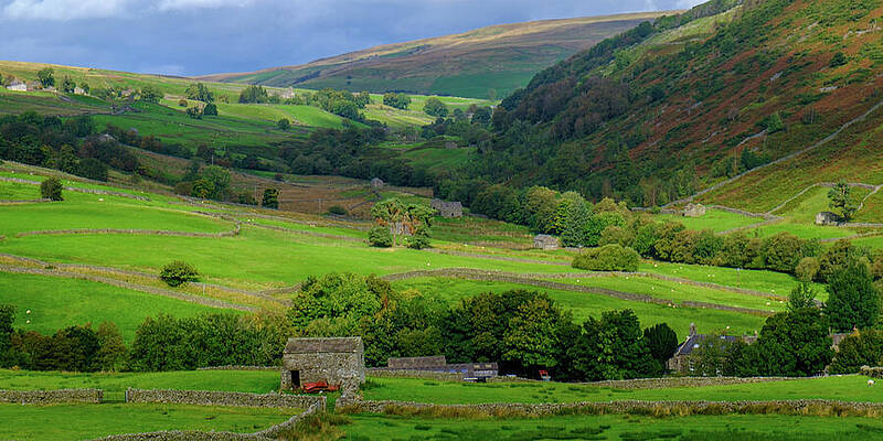 Idyllic Countryside Valley Landscape Photograph