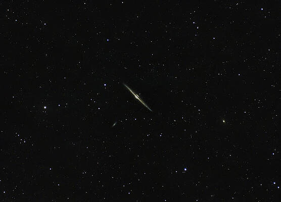 Space Wall Art featuring the photograph Needle Galaxy by Brian Weber