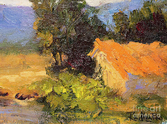 Orange Painting - Nestled by Radha Rao