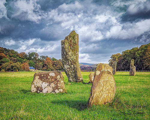 Heritage Wall Art featuring the photograph Nether Largie Standing Stones by Steven Dos Remedios