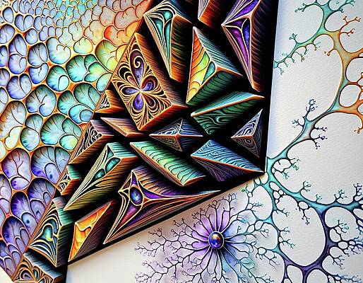 Intricate Wall Art featuring the digital art Neural Net Self-Portrait by Eris And AI