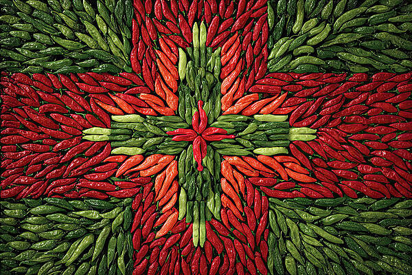 Vibrant Wall Art featuring the digital art New Mexico Chiles #7 by Ron Weathers