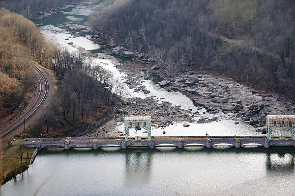 Wall Art featuring the photograph New River From Hawks Nest In West Virginia by Flees Photos