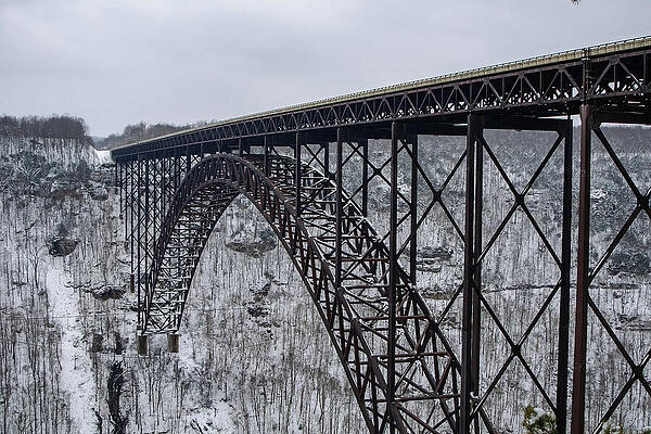 Wall Art featuring the photograph New River Gorge Bridge Winter by Flees Photos